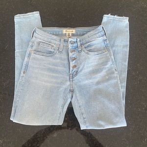 Madewell 9" High-Rise Skinny Jeans: Button-Front Edition